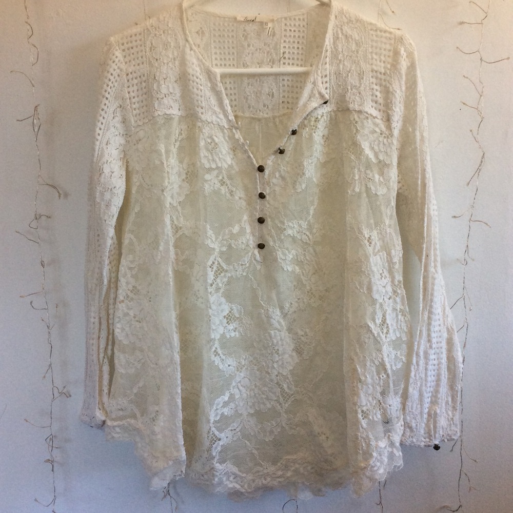 Beautiful Lace Floreat Blouse sz 6